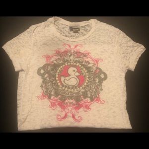 Sugar Factory Las Vegas White Burnout T-Shirt Sz S